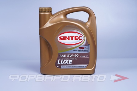 Купить Масло моторное 5W40 4л, LUXE 5000 SL/CF (п/с) SINTEC 600237