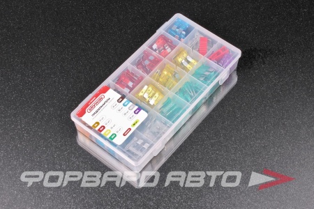 Купить Предохранители флажковые MEDIUM набор 180шт 5-35А в пластиковой коробке SKYWAY S09302003