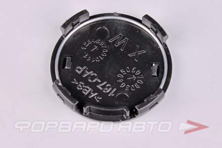 Купить Колпачок ступицы для литых дисков Mazda, D55/55мм, Black+3D хром лого <> MZ-02