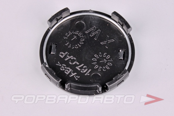 Колпачок ступицы для литых дисков Mazda, D55/55мм, Black+3D хром лого <> MZ-02