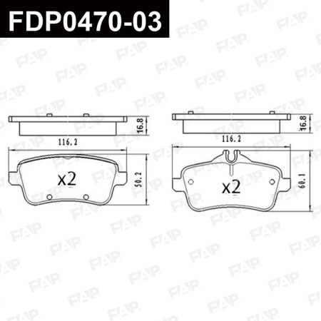 Купить Колодки тормозные FAP FDP0470-03