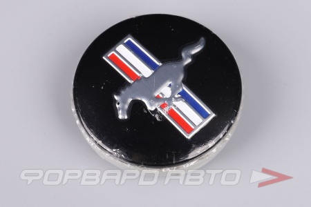 Купить Колпачок ступицы для литых дисков Ford, D50/54,5мм, h3.8-9mm. Black/Silver MUSTANG <> FD-06