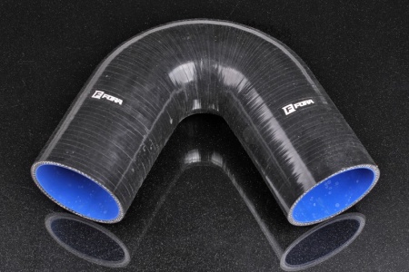 Купить Патрубок силиконовый 76 мм, 135°, L=150*150 мм, 4 слоя армировки, чёрный FORA ASHU03-135-76