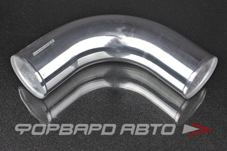 Купить Патрубок алюминиевый 89 мм 90 градусов хром AUTOBAHN88 