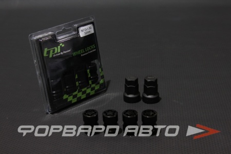 Купить Секретки для колес гайки 12*1,5*32 конус, 4 шт. и 2 спецключа, сталь, чёрные TPI C726445(32L)F/BC-2KEY