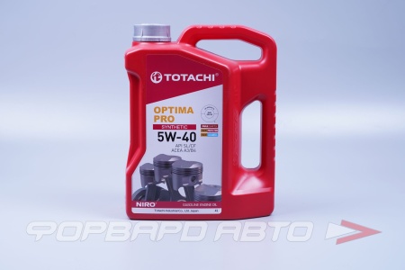Купить Масло моторное 5W40 4л, NIRO Optima Pro SL/CF (с) пласт. TOTACHI 1C604