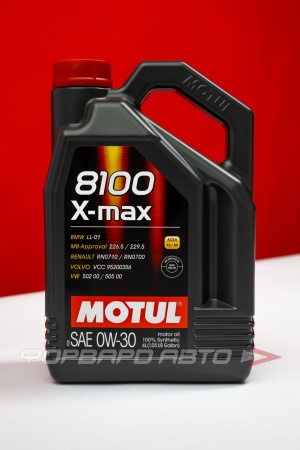 Купить Масло моторное 0W30 4л, X-MAX 8100 A3/B4 SL (с) MOTUL 112935