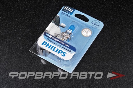 Купить Лампа H3 12V 55W CrystalVision PHILIPS 12336 CVB1