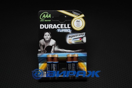 Купить Элемент питания AAA 1.5V блистер (4шт.) DURACELL TURBO 