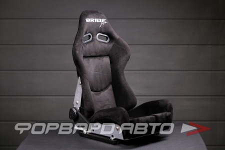 Купить Сиденье спортивное - регулируемое "полуковш" + салазки, черное, Japan SPS, замша BRIDE STYLE JBR1020 Black