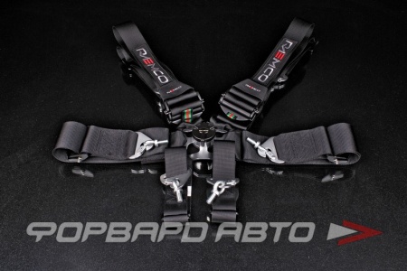 Купить Ремни 6-ти точечные, 3"+2" HANS FIA 8853-2016 (до 2028 года) черный RAEMCO C-06BK-H-AL