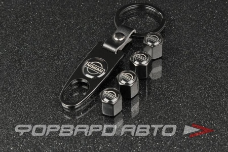 Купить Колпачок вентиля колеса NISSAN брелоком, черный MELCO RS-08369