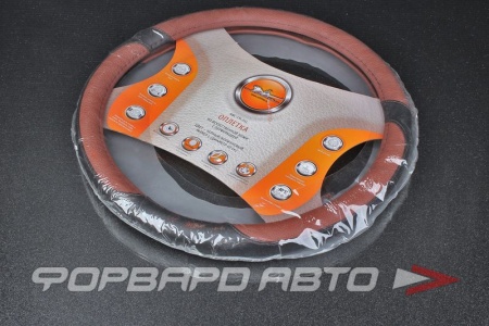 Купить Оплетка руля (L ) корич./черная, 40 см AIRLINE AWC-CM-05L