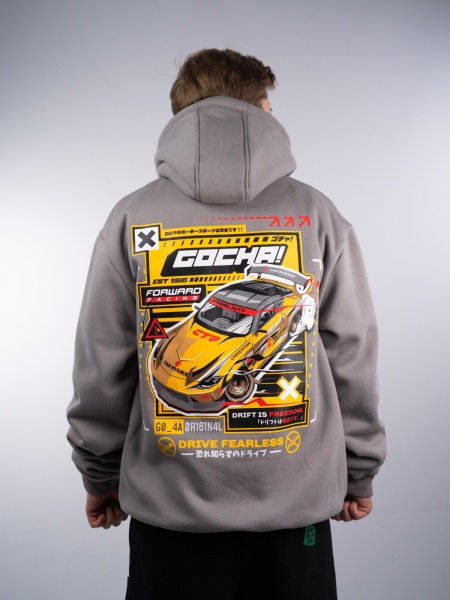 Худи DRIFT IS FREEDOM серая ФОРВАРД АВТО 