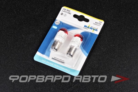Купить Лампа светодиодная 12V P21/5W 12V RED (BA15s) Range Performance LED NARVA NARVA 18096