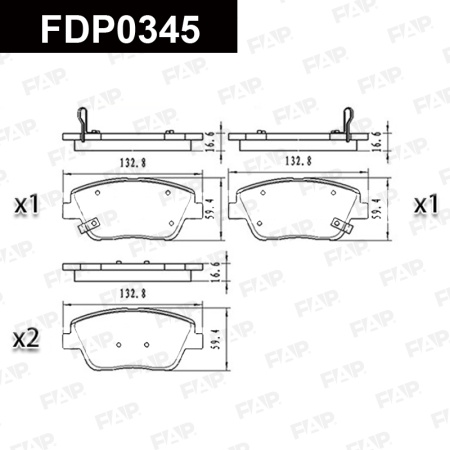 Купить Колодки тормозные FAP FDP0345