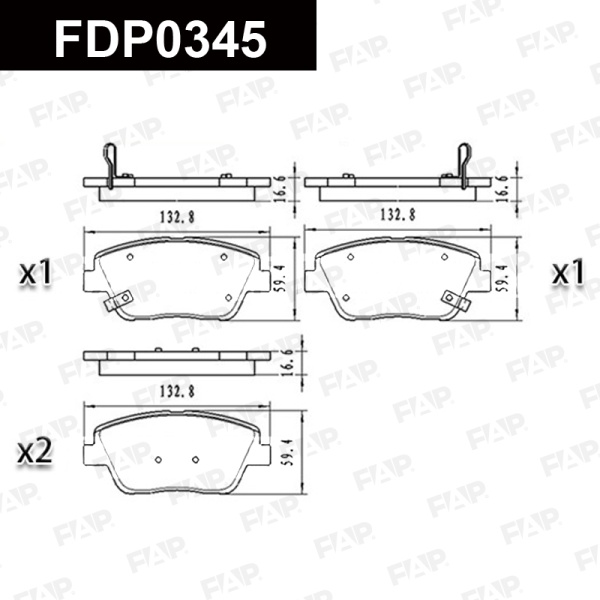Колодки тормозные FAP FDP0345