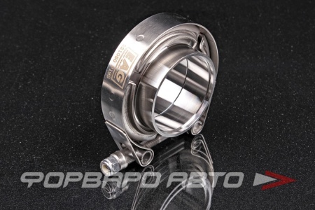 Купить Хомут V-Band 50 мм (2") + 2 фланца из нержавеющей стали (SS304) EuroEx 221050