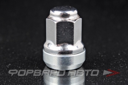 Купить Гайка колеса 12*1,5*32 конус подстроечный +-1мм, закрытая, ключ 17 луч, хром ВЕКТОР 311345PCD