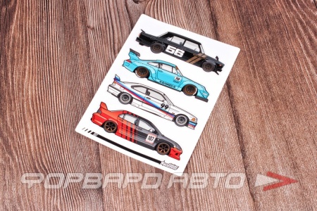 Купить Стикерсет №7 (ВАЗ 2107, Porsche 911, BMW e36, Mitsubishi EVO) CIAY 007
