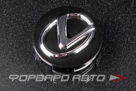 Купить Колпачок ступицы для литых дисков Lexus, D55/62мм, h5-18.5мм Black+3D хром лого, <> LX-03