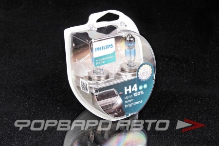 Купить Лампа H4 12V 60/55W P43t X-Treme Vision +150% (2шт) PHILIPS 12342 XVPS2