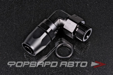 Купить Фитинг AN10 90° под шланг AN резьба ORB10, с резиновым кольцом AB88 