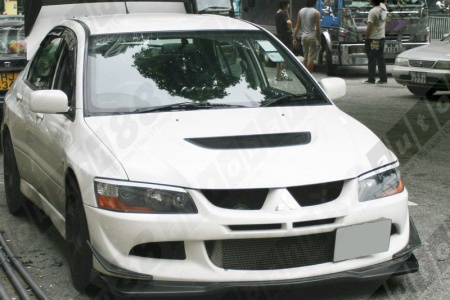 Купить Накладка переднего бампера нижняя (губа) MMC EVO 8 карбон AUTOBAHN88 