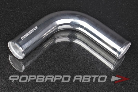 Купить Патрубок алюминиевый 51 мм 90 градусов хром AUTOBAHN88 