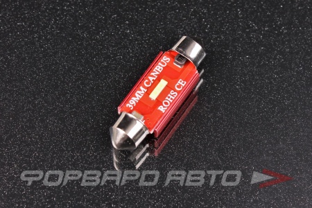 Купить Лампа светодиодная 12-24V T11 C5W 1 SMD диод 1-конт 39мм CANBUS Белая, Салон, номер SKYWAY S08202070