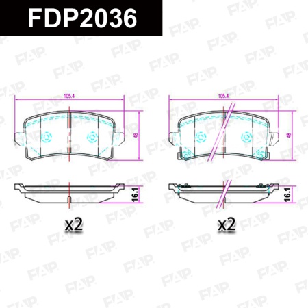 Купить Колодки тормозные FAP FDP2036