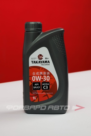 Купить Масло моторное 0W30 1л, SP/CF C3 пластик (с) TAKAYAMA 322789