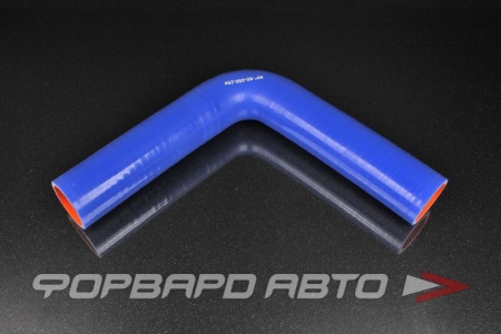 Купить Патрубок силиконовый 50 мм, 90°, L=250*250 мм, синий MELCO 90°-50-250-250