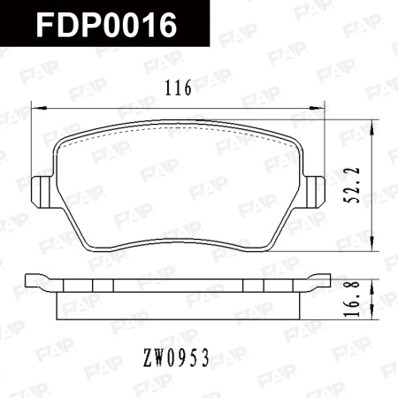 Купить Колодки тормозные FAP FDP0016