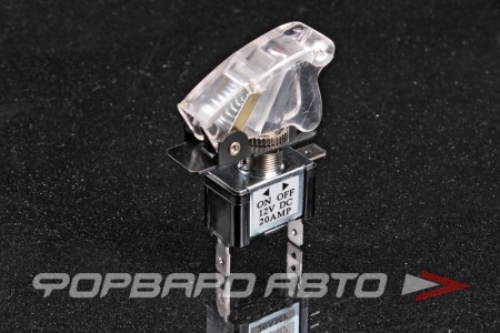 Купить Тумблер 2 положения с точечной подсветкой, прозрачная защитная крышка 12V 20A RACING ELECTRIC FE-R2728LR