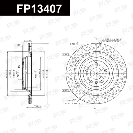 Купить Диск тормозной FAP FP13407