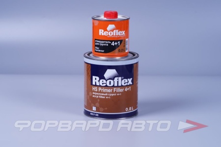 Купить Грунт акриловый 4+1 (0,8л+отв.0,2л),  красный REOFLEX RXF-06/RRXH-11