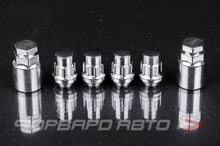 Купить Секретки для колес гайки 12*1,5*32 мм, конус откр,вращ, 2 ключа ВЕКТОР 416445H2