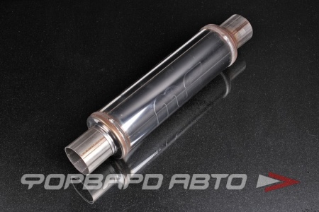 Купить Резонатор универсальный вход/выход = 63 мм, D корпуса = 102 мм, длина = 355 мм нержавеющая сталь MAGNAFLOW 14416