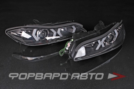 Купить Фары передние NISSAN SILVIA S15, JDM черные, LED  