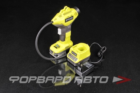 Купить Компрессор 16л/мин, автономная работа, в комплекте с аккумулятором 18В, 2,5 А/ч, Li-ion и зарядным устройством 220В RYOBI R18PI-0 5133003931 RB18L2 RC18120