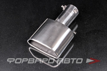 Купить Насадка глушителя Вход = 64 мм Выход = 155*70 мм Длина = 250 мм Фиксируется зажимами FORTLUFT MT119