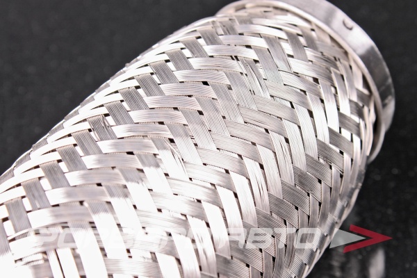 Гофра глушителя 55*150, (Interlock) трехслойная (AISI 304) TIXONA P55150