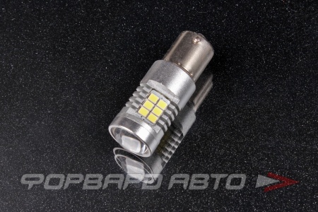 Купить Лампа светодиодная 12V P21W 1156 белая со смещен. центр SARITI 4G21-1156FW-16W(BAU15S)