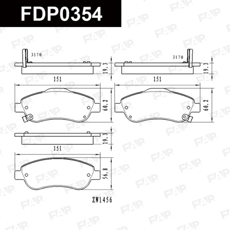 Купить Колодки тормозные FAP FDP0354