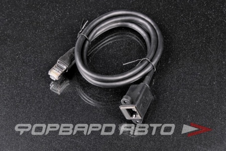 Купить Разъем RJ45 Ethernet с кабелем 1м, для монтажа в панель (удлинитель, FTP медь патч-корд) GCR GCR-53716