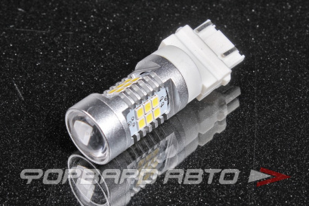 Лампа светодиодная 12-24V P27/7W 3157 белая SARITI 3157-4G21-2865-21SMD