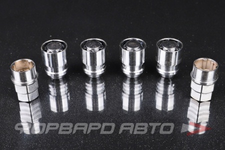 Купить Секретки для колес гайки 12*1,25*34, конус, хром, вращающееся кольцо, два ключа (19/21) Save Car R