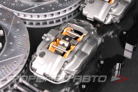 Купить Комплект тормозной системы R18 Toyota Camry VX50 (суппорта + диски + колодки + шланги) BREMBO STYLE 