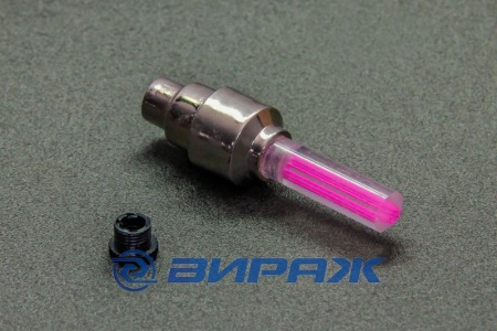 Купить Колпачок на ниппель / вентиль светящийся, цвет красный <> 